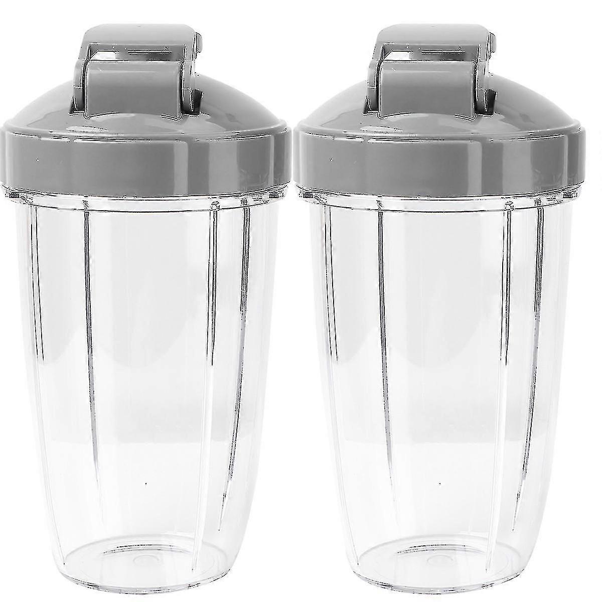 2pcs 24oz Cups With To Go Lids Set Compatible With Nutribullet 600w 900w Blender