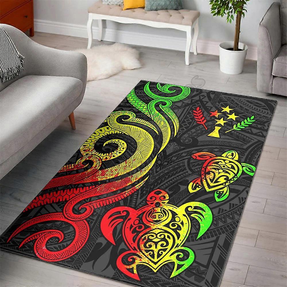 Kosrae Area Rug Reggae Tentacle Turtle 3D Printed Carpet Mat for Living Room Doormat Flannel Print Bedroom Non-slip Floor Rug