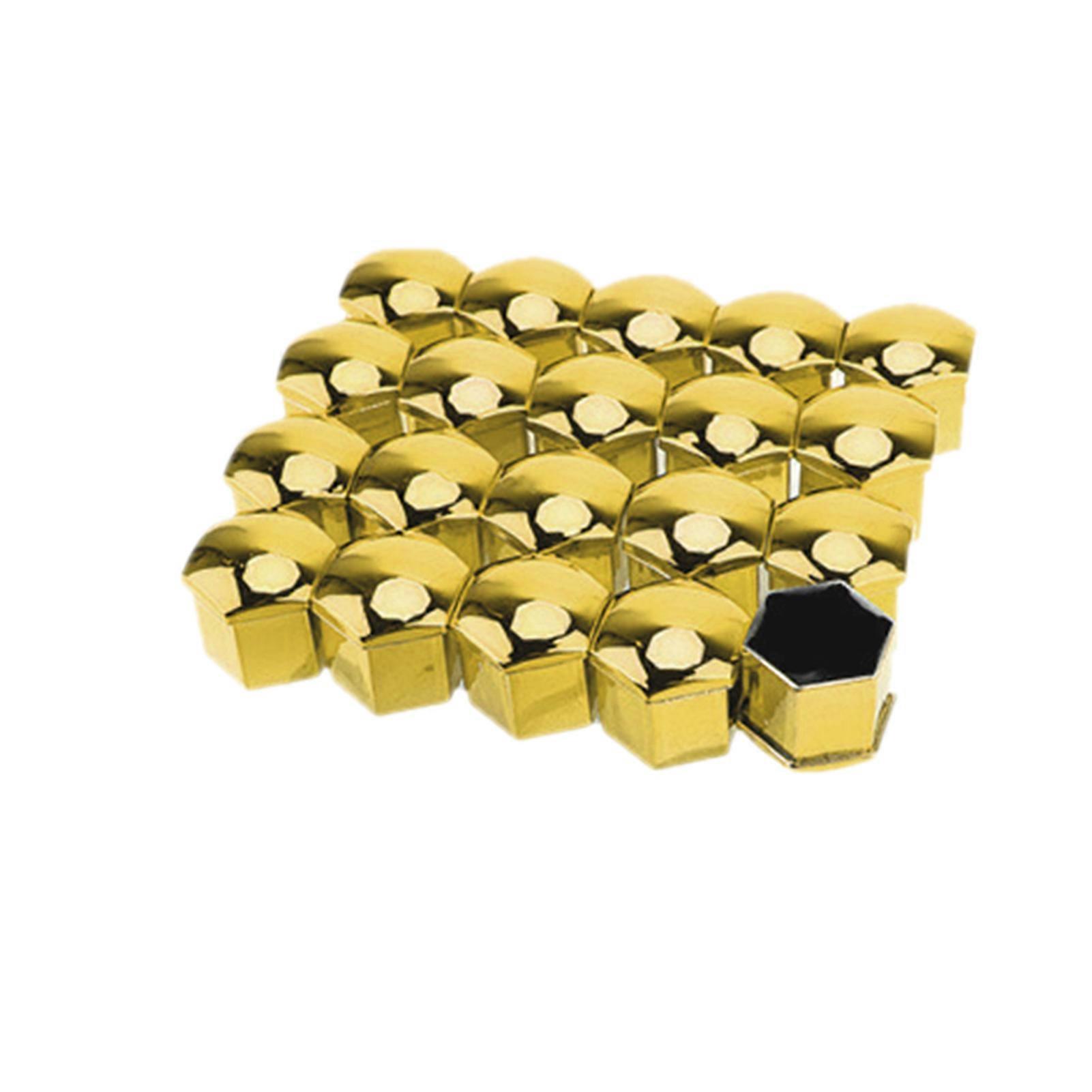20pcs רכב גלגל רכזת אגוז כיסוי מגן קישוט עמיד לאבק הצמד פלסטיק ABS ציפוי זהב 21 מ"מ / 0.83in