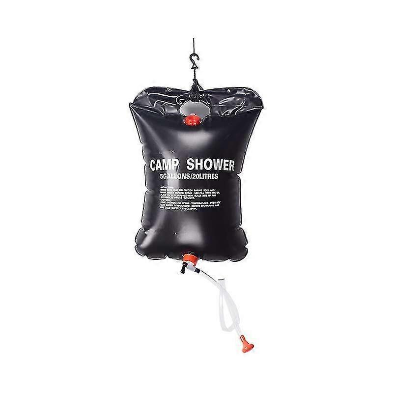 Camping Shower Tool, Solar Camping Shower Bag 20L, Black