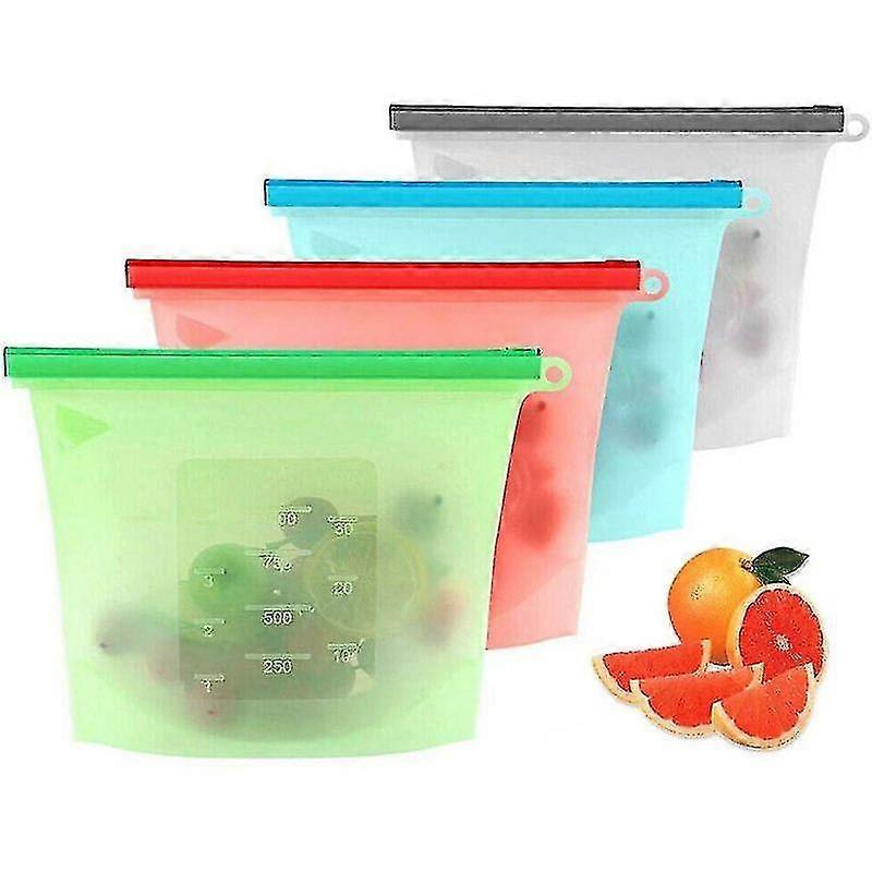Silic Food Pouches Reusable, Silic Food Stora Pouches For Fruit