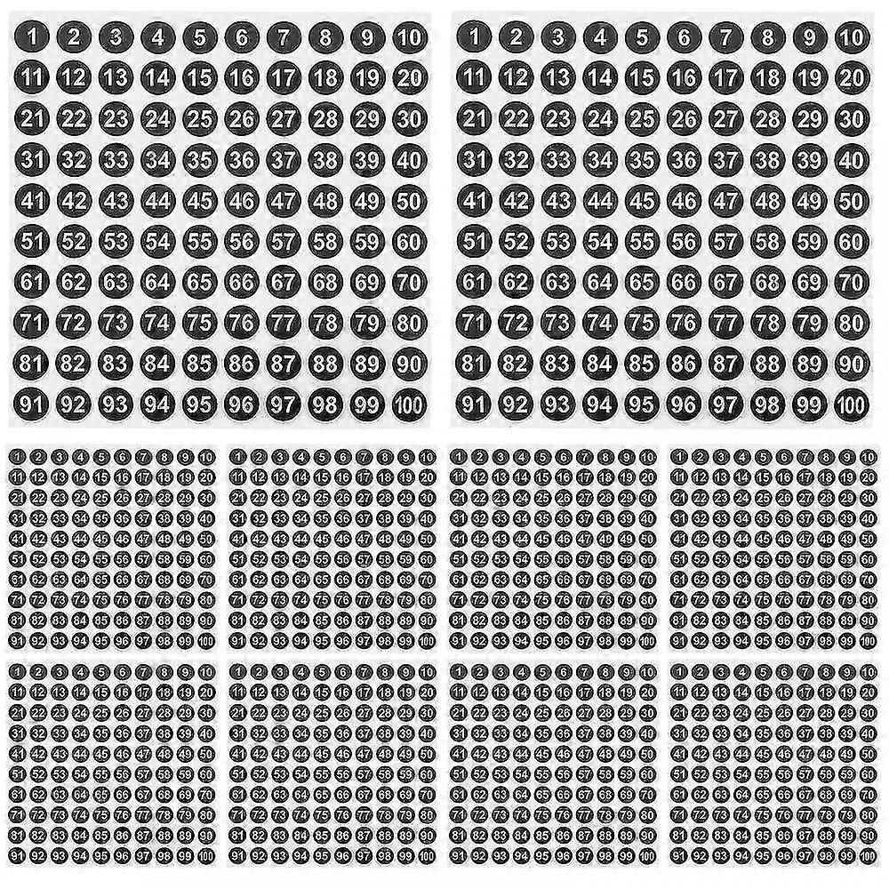 Newway50 Sheets  Number Stickers Number Label Stickers Clothes Classification Stickers Clothes Number Labels