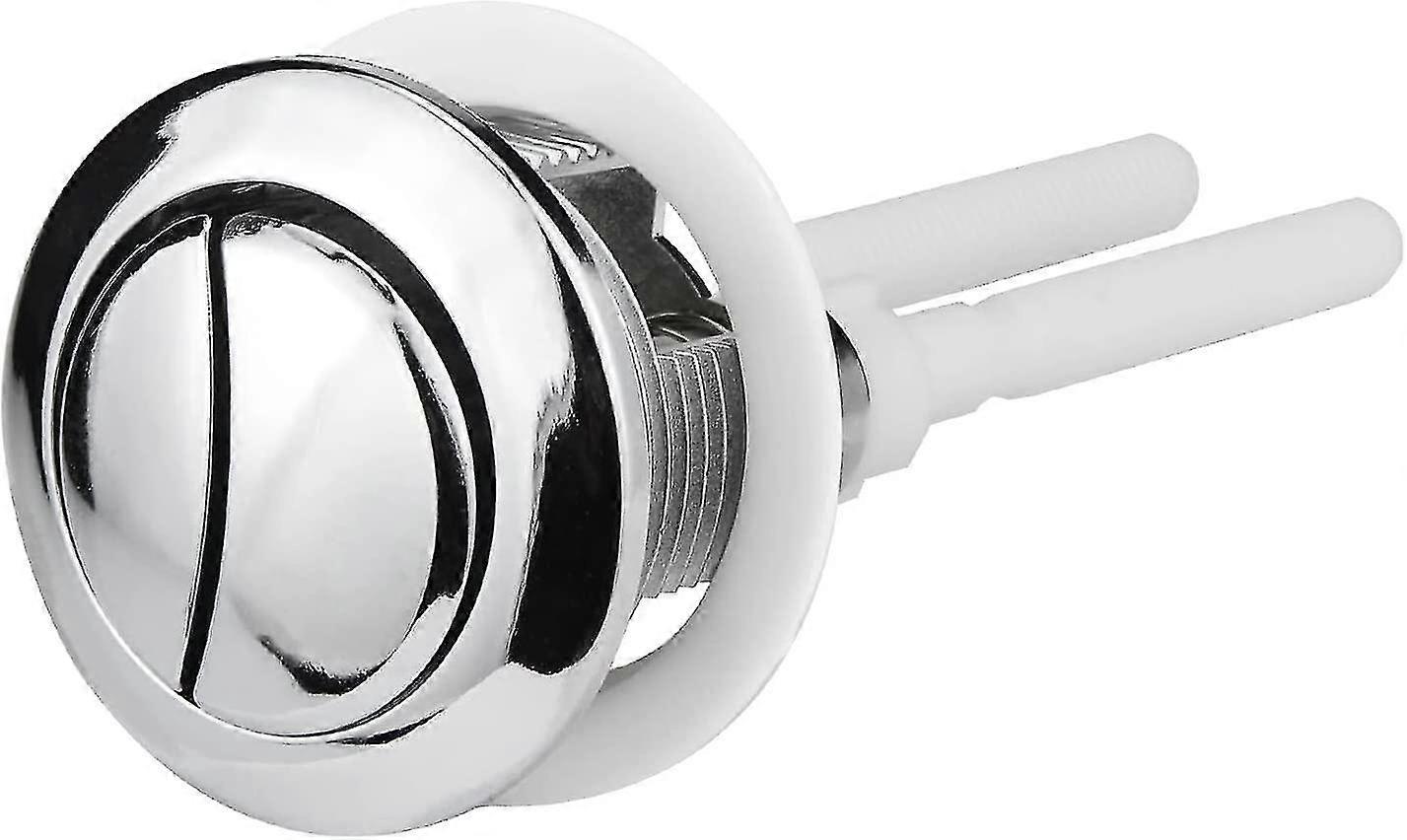 Toilet Push Button Flush Replacement, Dual Toilet Flush Button Round Head Toilet Flush Button Replacement Accessories For Bathroom Toilet Water Tank