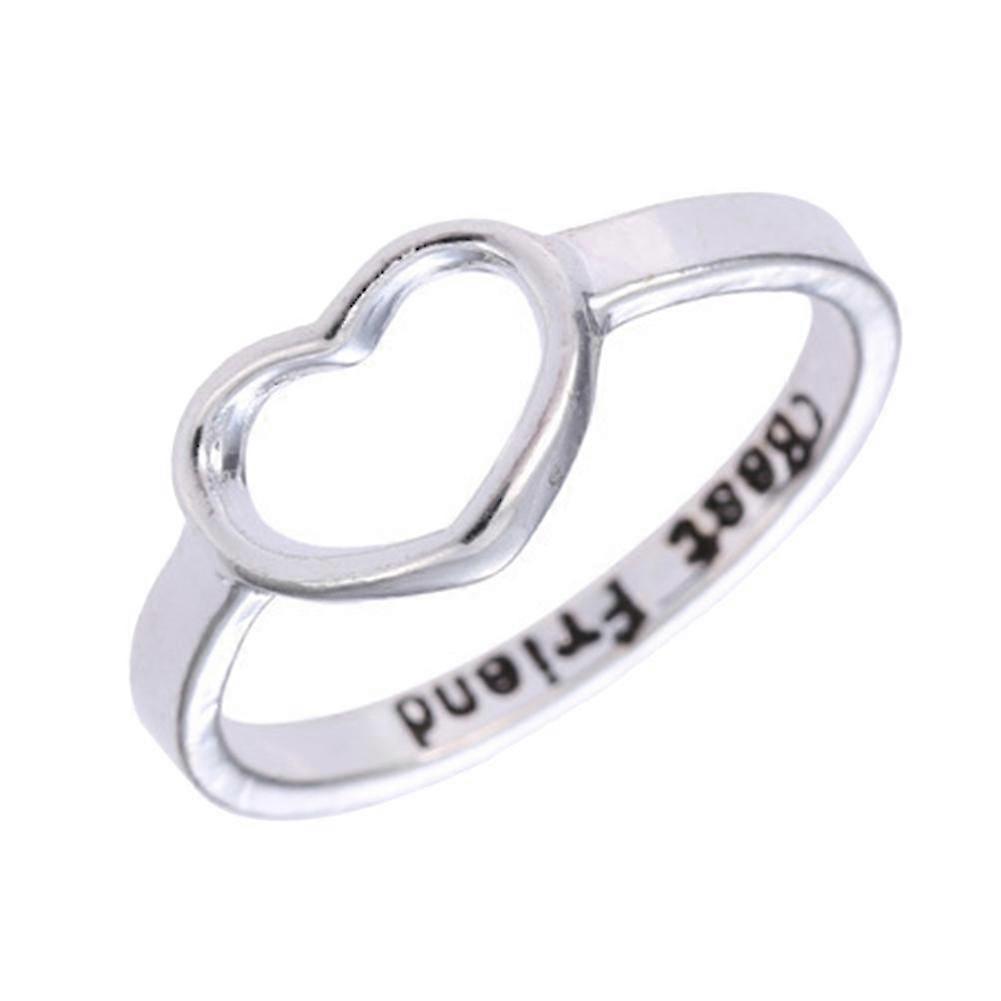 Openwork Love Ring Cel mai bun prieten cuplu inel dreapta