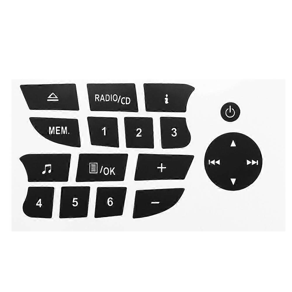 New Car Button Repair Stickers CD Radio Audio Button Repair Decals Stickers For Twingo For Renault Clio and Megane 2009-2011