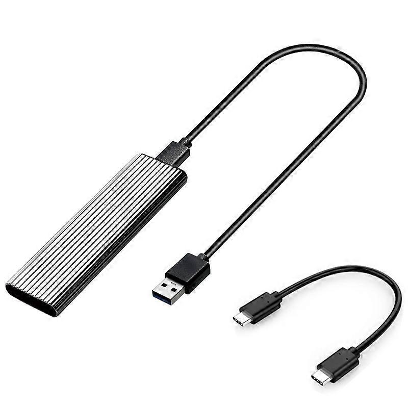 for M.2 SATA NVME to USB 3.1 Dual Protocol 10Gbps Hard Drive Enclosure with Cabl