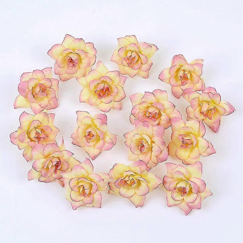 10pcs Flor Artificial 4.17cm Seda Rosa Florchampagne Polvo