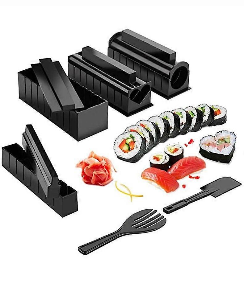 Sushi Maker Kit 10PCS Sushi Molds Sushi Preparation Kit Set Rice Roll Kit Sushi Sushi Maker DIY Kitchen Full Set Suitable for Beginner