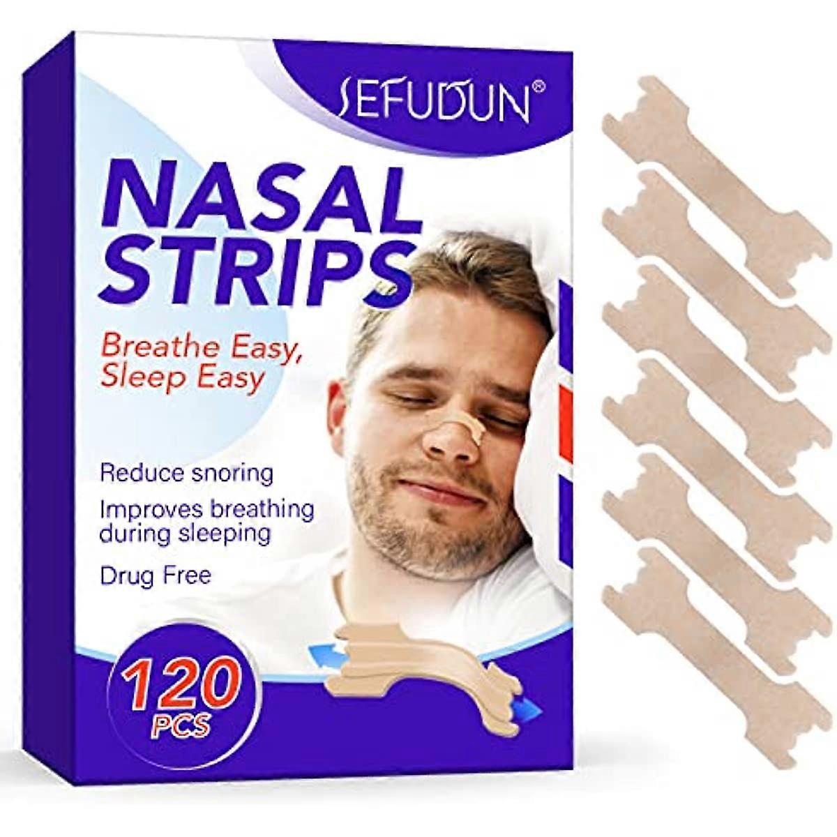 120Pcs Nose Plasters Snoring, Nosestrips for Sleep, Anti Snoring Plasters for Easier Breathing during Sleep