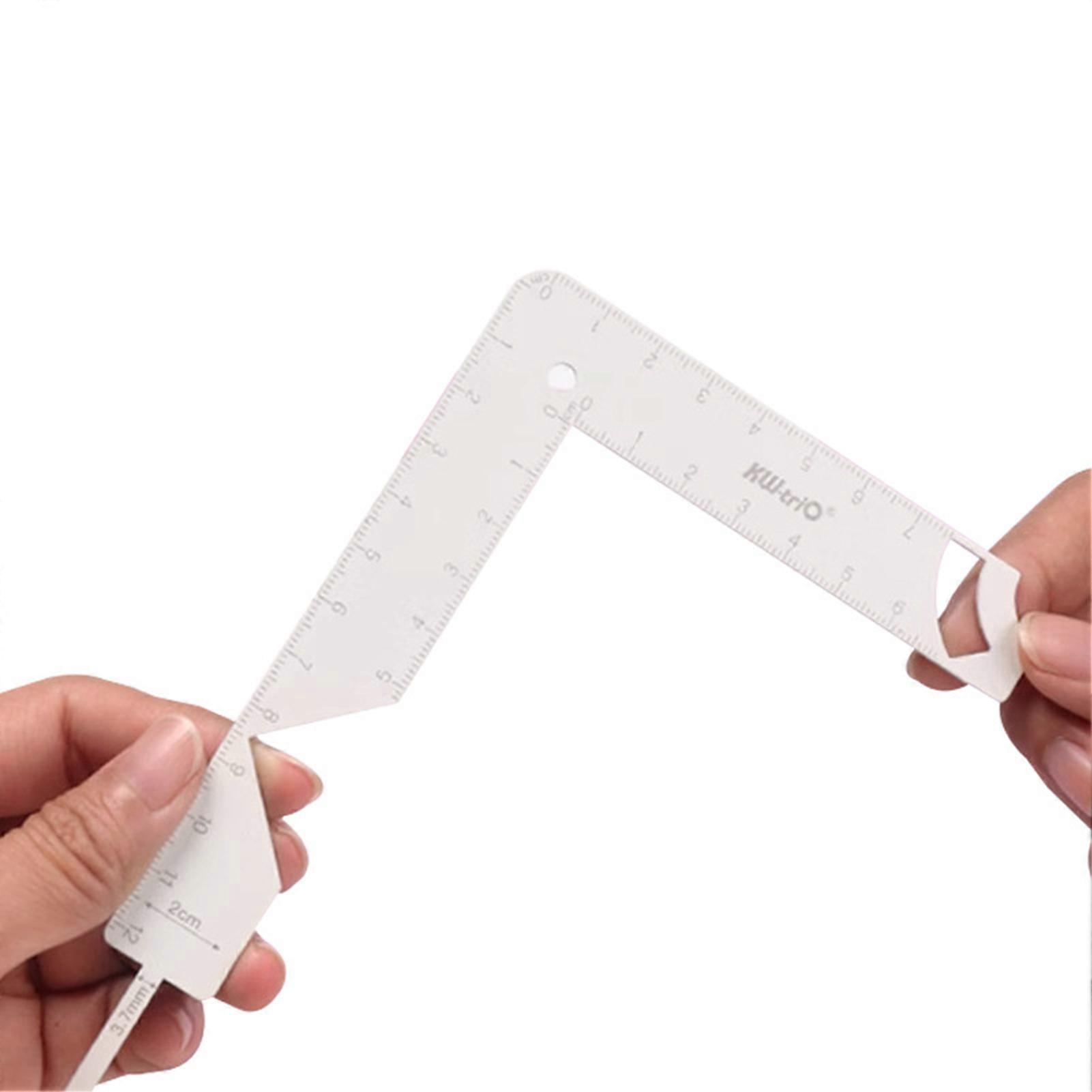 Multi-Uses Books Cover Positioning Ruler High-Precise Measurements Ruler for DIY Greeting Card