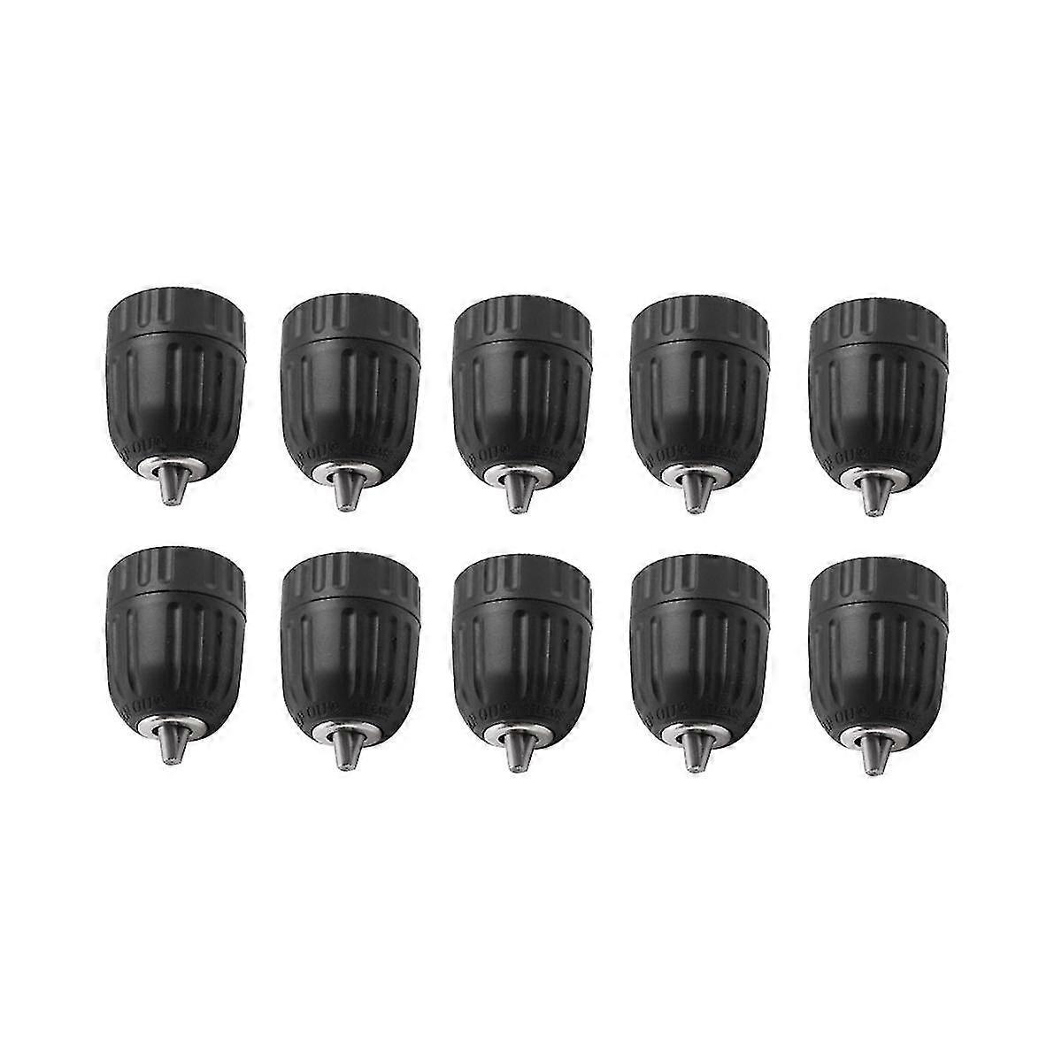 10 Pcs 38in Keyless Drill Chuck, Airelectriccordless 132-38in 24 Unf 0.8-10mm Quick, Drill Bit
