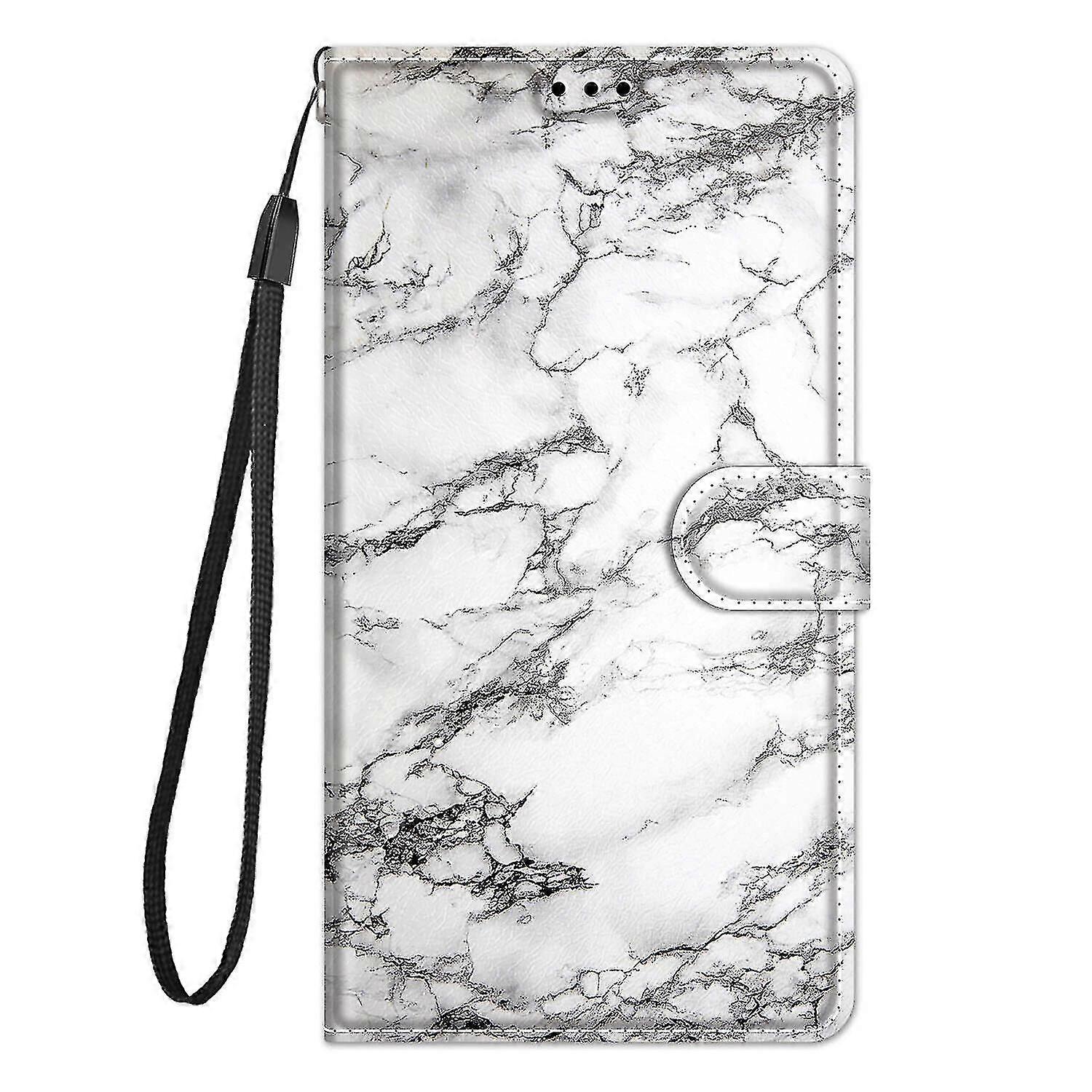 Cover  Compatible With Redmi Note 10 4g Case Pattern Marble Pu Leather Card Holder Magnetic