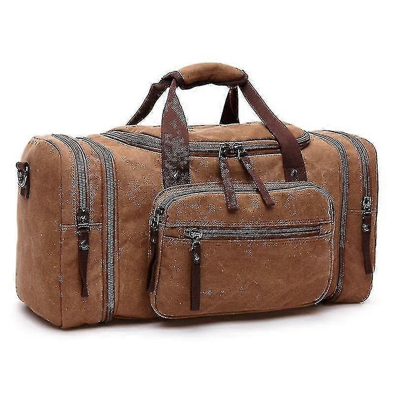 Men's Waterproof Canvas Travel Bag(coffee)
