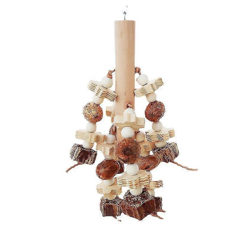 Safe Non-toxic Bird Toys Parrot Supplies Swing Fruit Bite String Stand Ladder