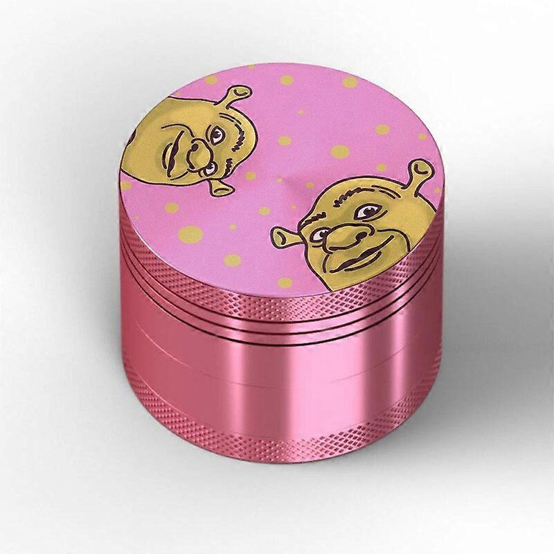 2023 Green Cartoon Man Pattern Grinder Pink DIY Tools Grass Spices Grinder Machine High Quality 4 Layer Crusher Smoking Accessories