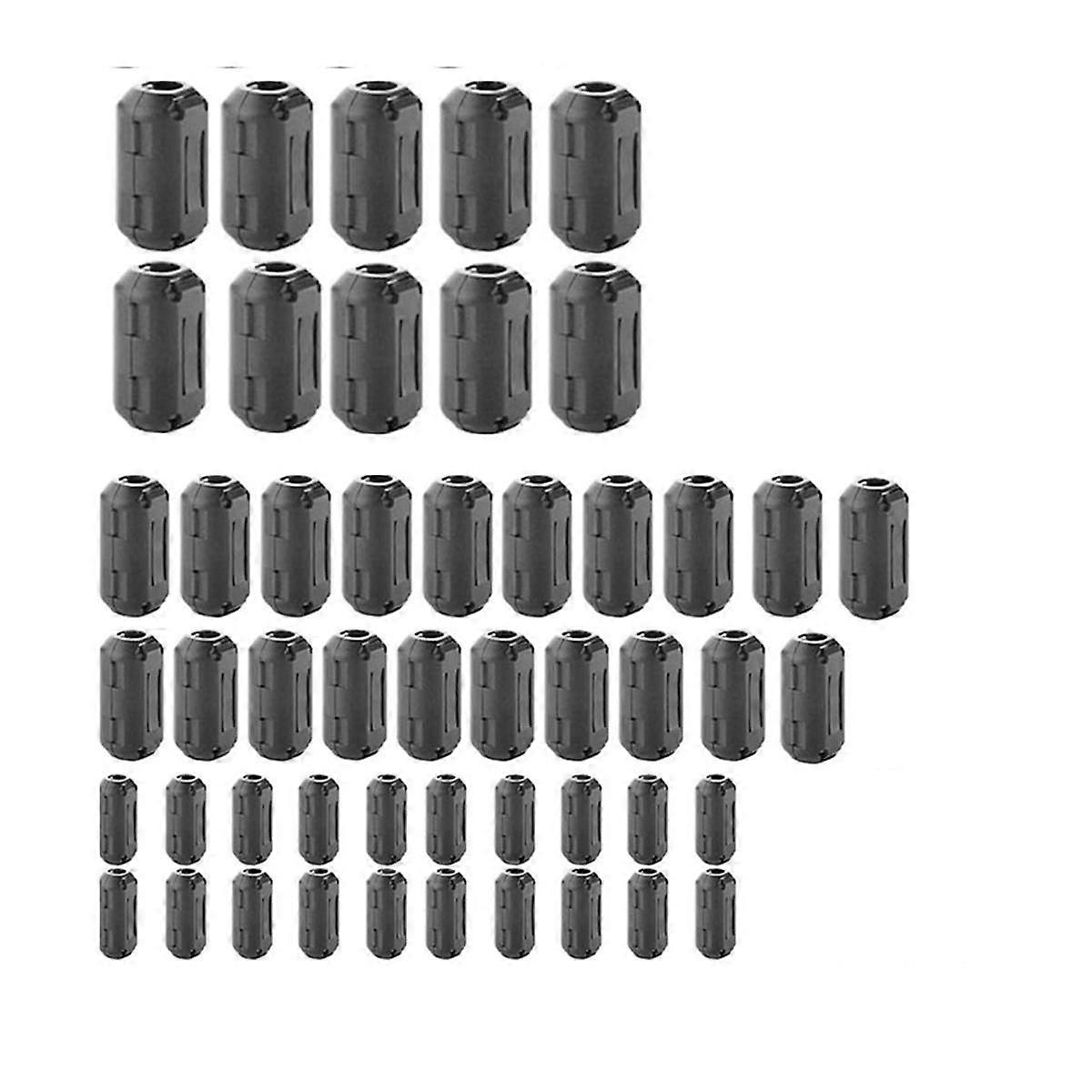 50 Stück EMC Noise Suppressor Kabelclip für 3,5 mm/5 mm/7 mm/9 mm/13 mm Durchmesser/Videokabel Netzkabel