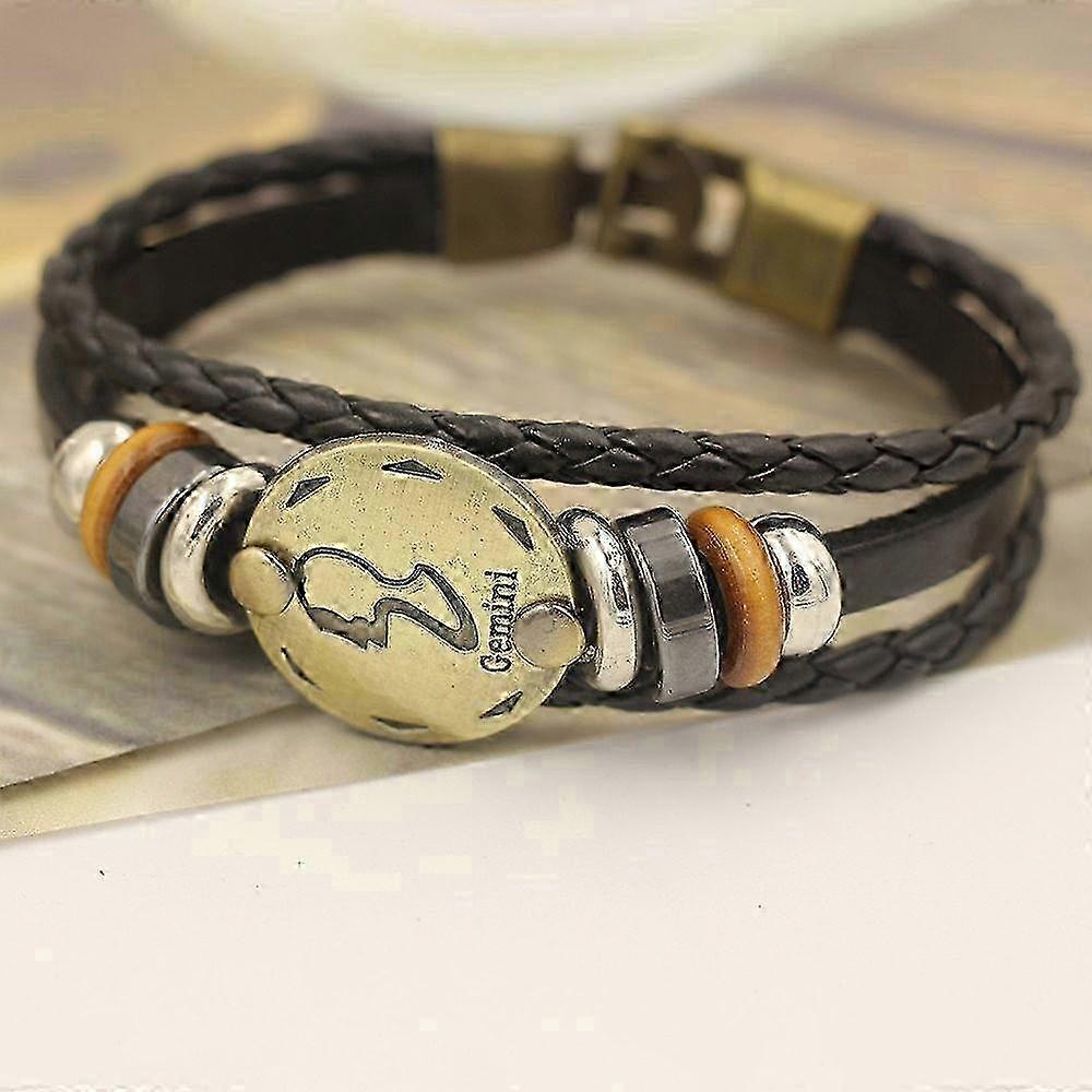 Gemini Zodiac Signs Punk Bracelet