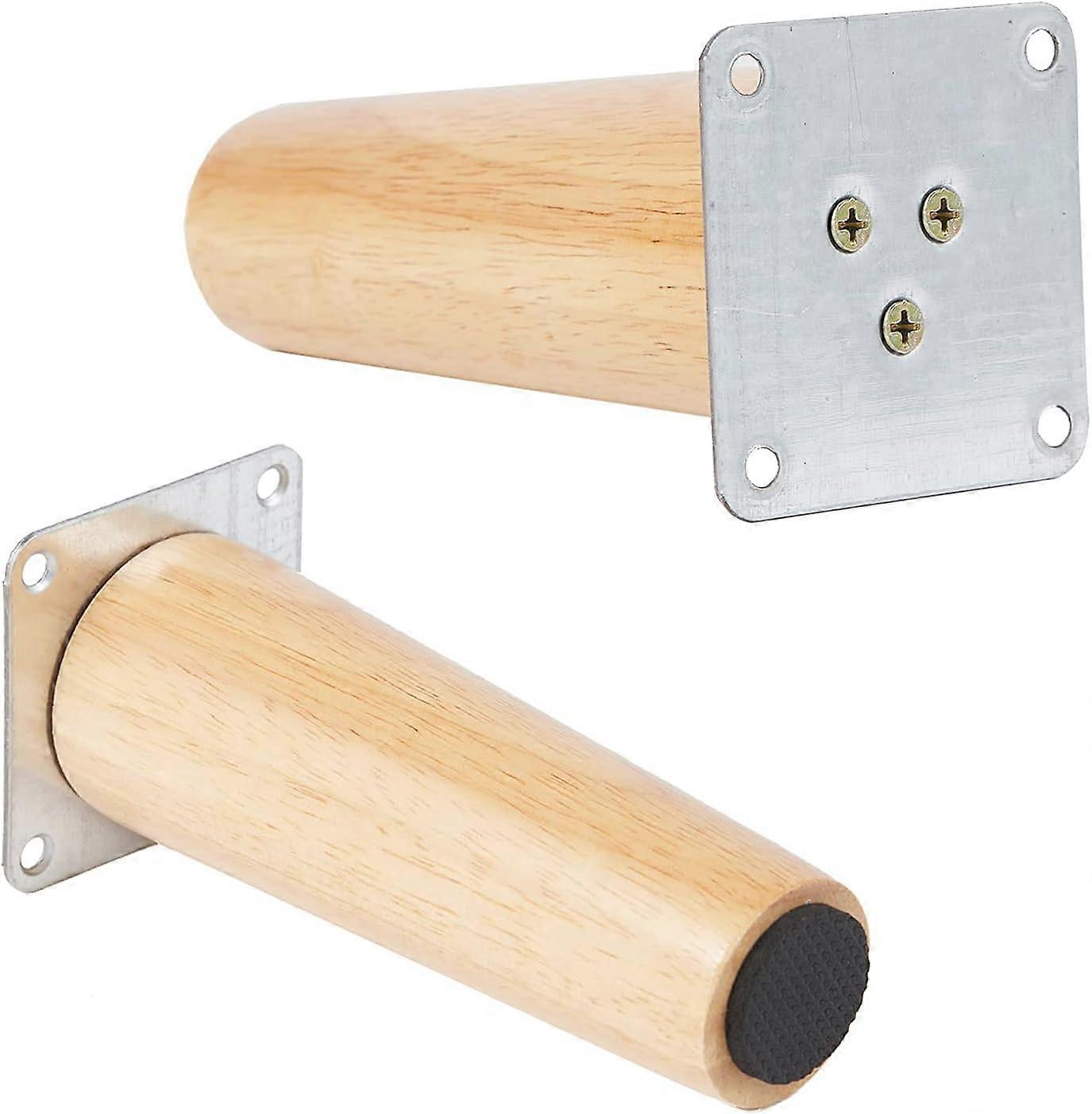 2mm Thick Set of 2 Furniture Leg Mounting Plates, Industrial Strength Sofa Leg Fixing Plates with Screws, Reinforce Weak Damaged Furniture Repairs