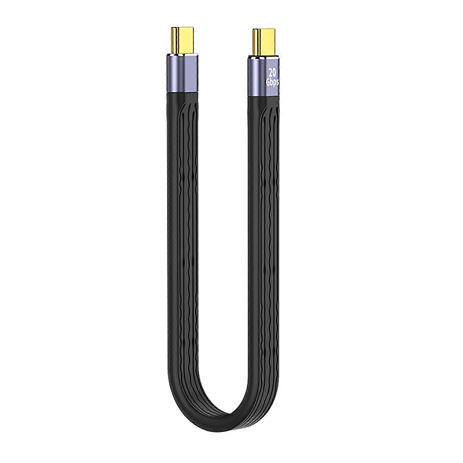 Short USB C Cable USB C to USB C Flexible Cable Support  3,10/20Gbps