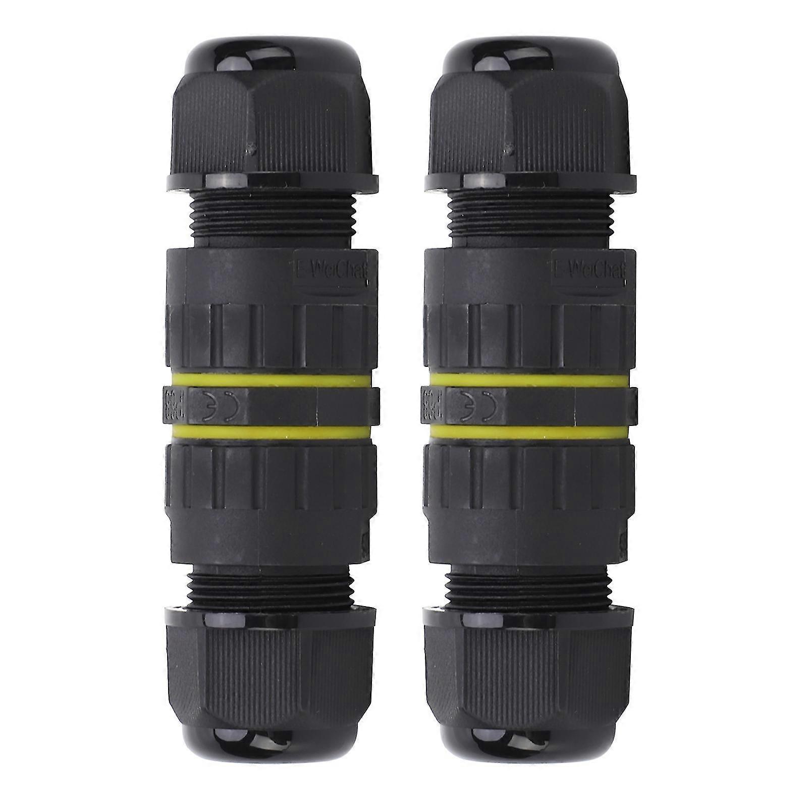 Waterproof Connector 2Pin IP68 M16 2Pcs Outdoor Electronic Cable Joint (3.5-7mm)