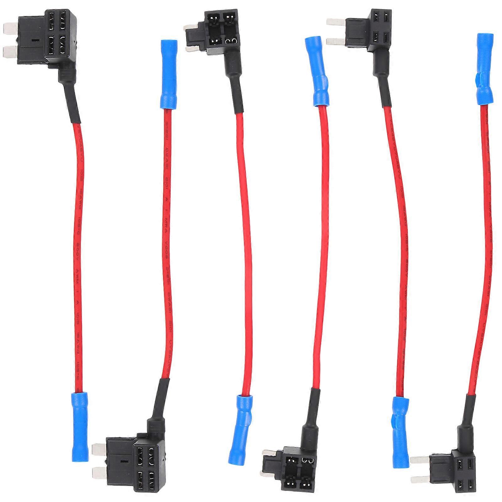 6pcs In Line Fuse Holder Assorted Automotive Replacement Fuse Holder Accessory
