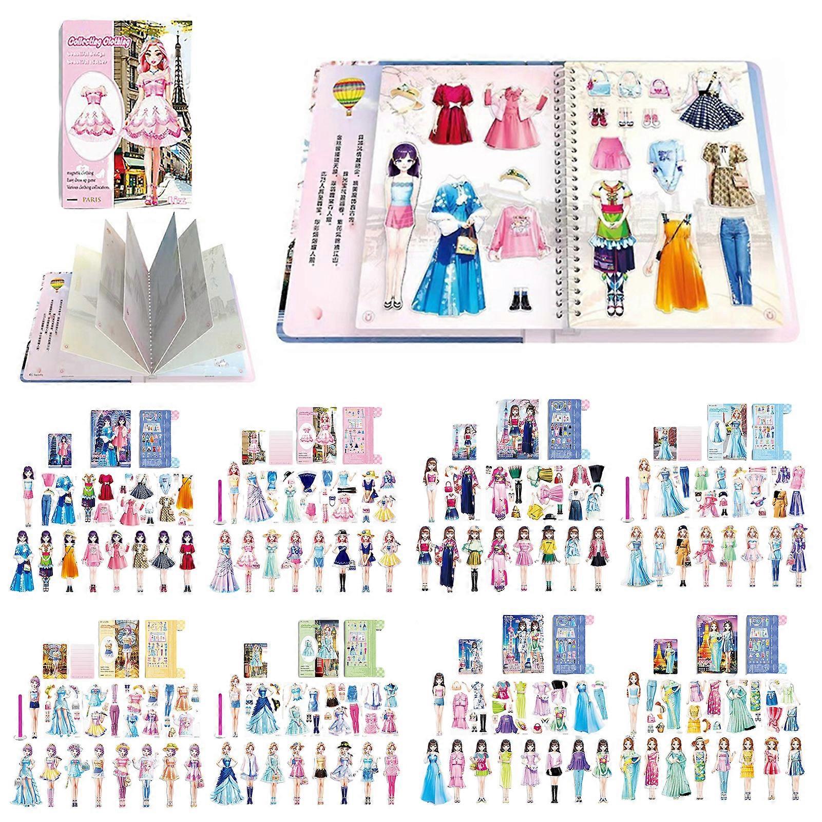 Magnetic Princess Dress Up Paper Doll Set - Travel Toys For Toddler Girls, Road Trip Activities, Birthday Gift