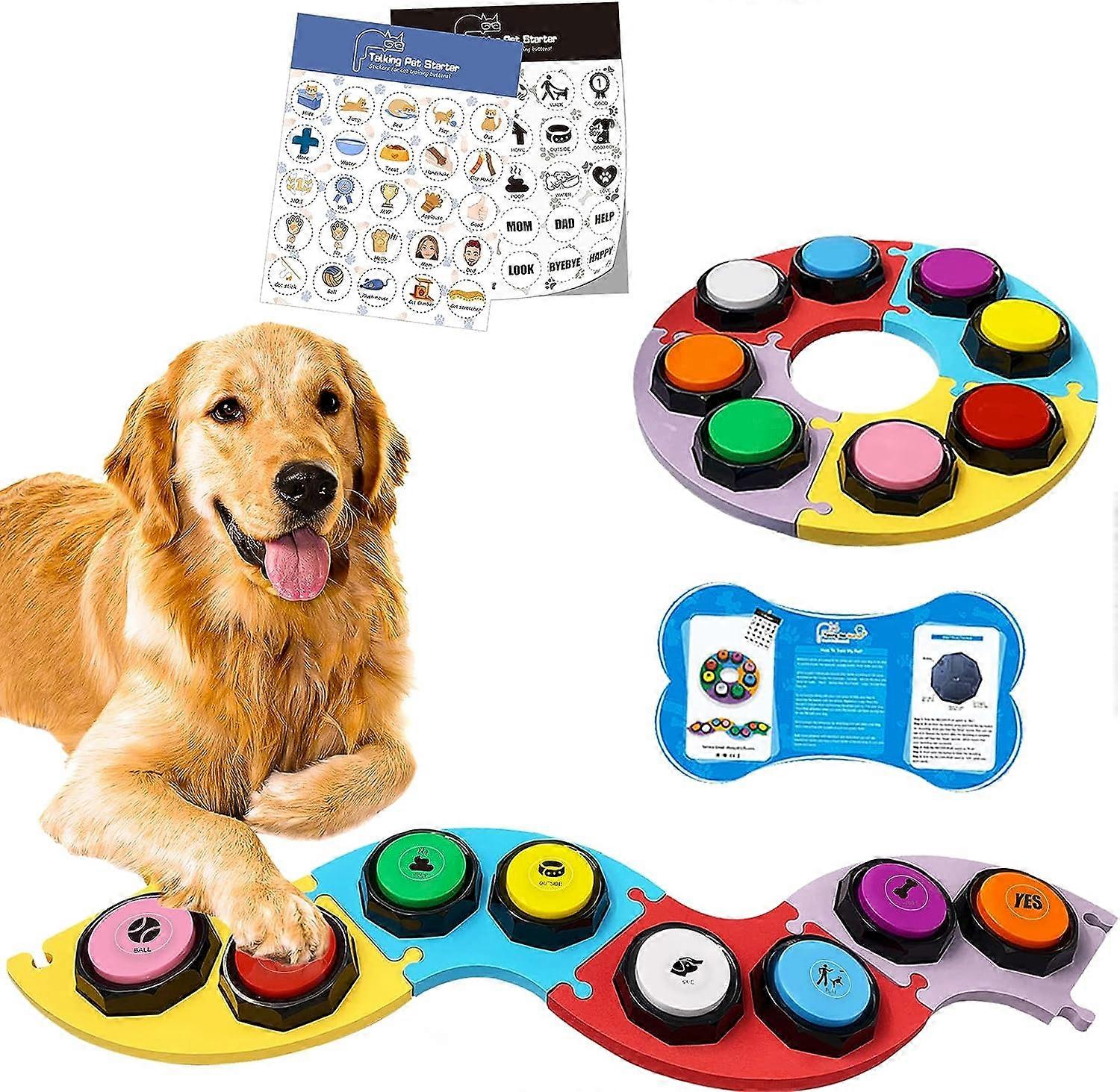 Dog Recordable With Four EVA Mat Training Buttons Set Of 8 Colors