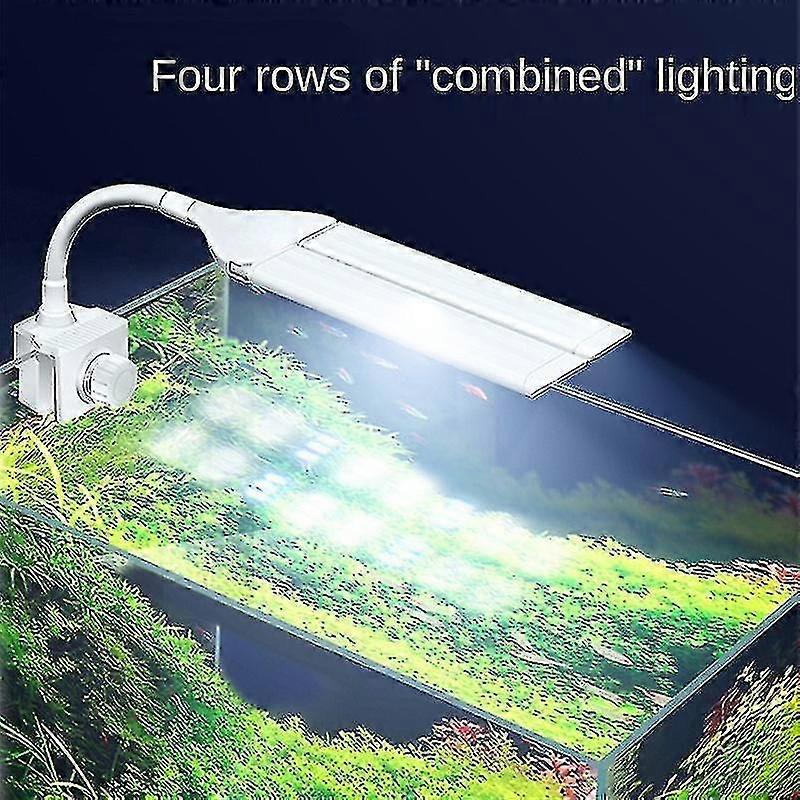 LED-belysning för fisktankar, klämma, fyra rader, vidvinkelklämma