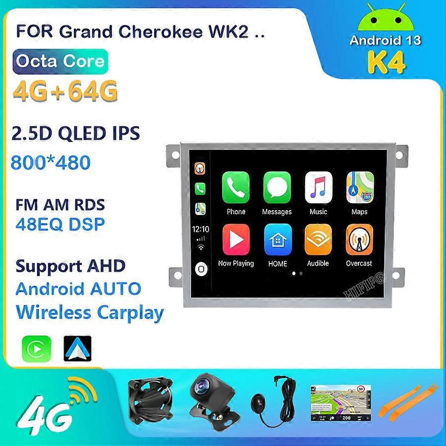 IPS Carplay 2Din Android 13 Autoradio Per Dodge Challenger Caricabatterie Durango RAM 1500 2500 JEEP Grand Cherokee stereo 4G LTE GPS