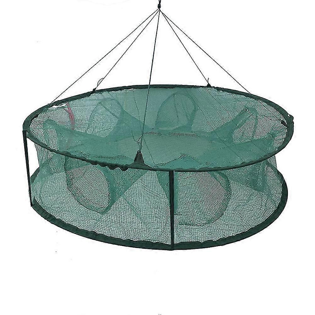 Automatic Fishing Net Trap Cage Round Shape Opening for Crabs Crayfish Lobster