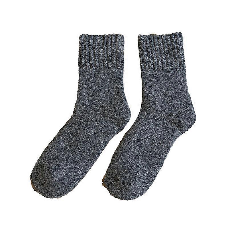 1 Pair Attractive Long Socks Heat Storage Multi-color Patchwork Solid Pattern Men Warm Socks for Daily Wear