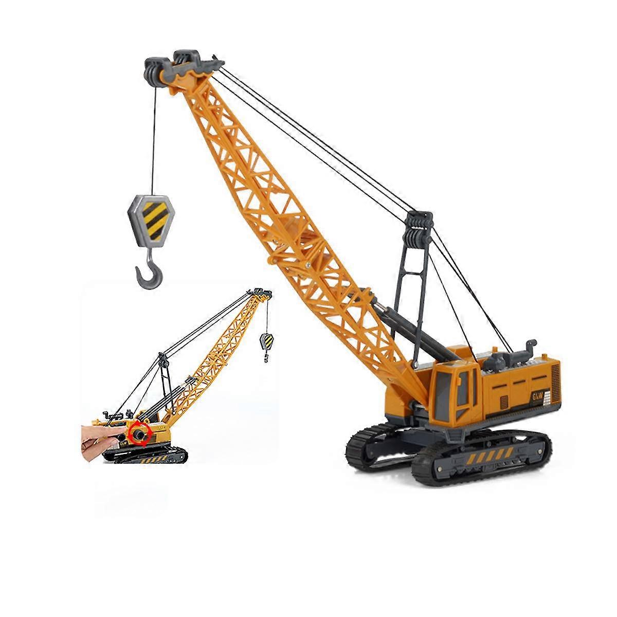 Yellow 1:55 Crawler Crane Toys Construction Vehicle Engineering Toys High Simulation Machine Boys Model Toys For Children