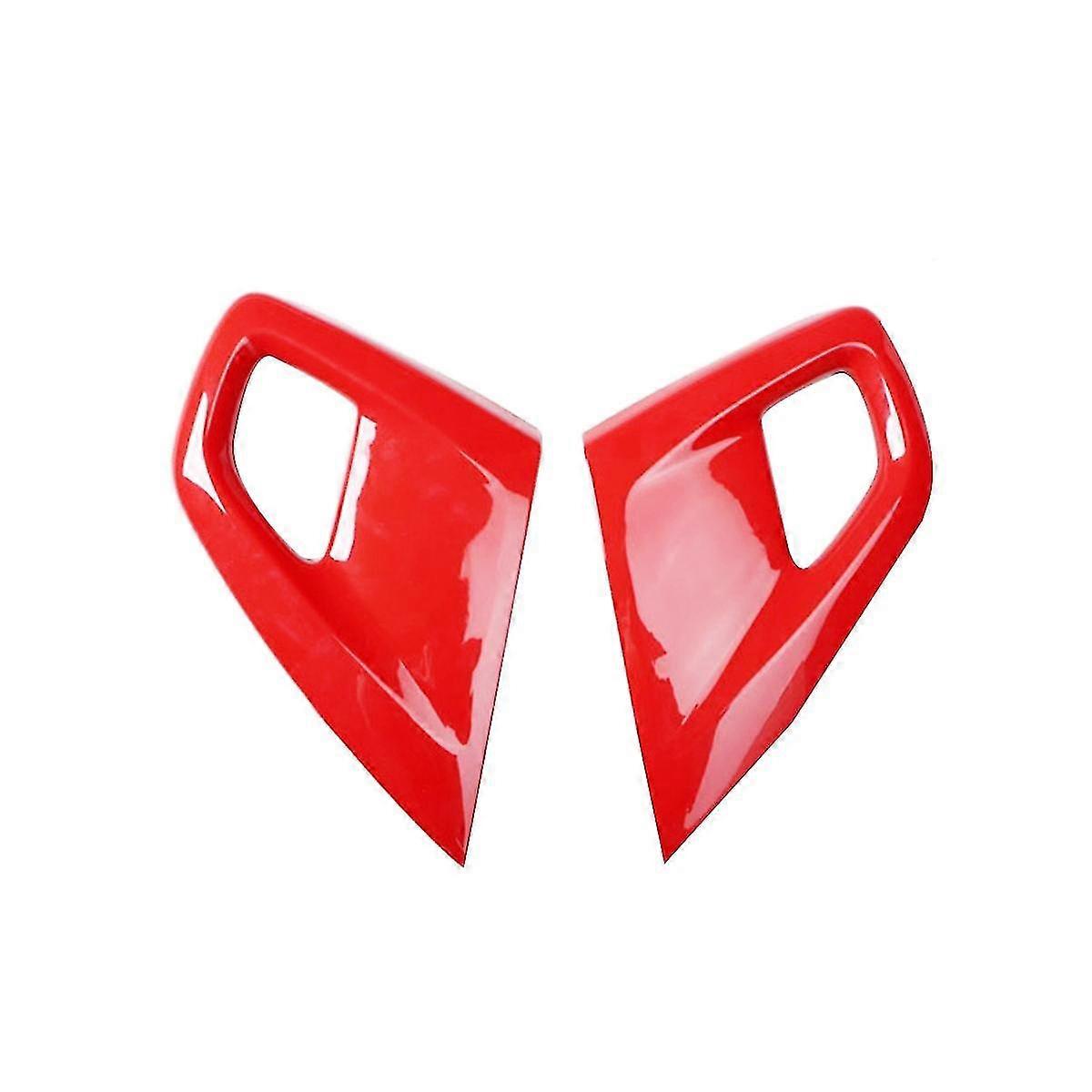 Red Car Interior Door Armrest Pull Handle Protective Cover Trim For 2011-2017