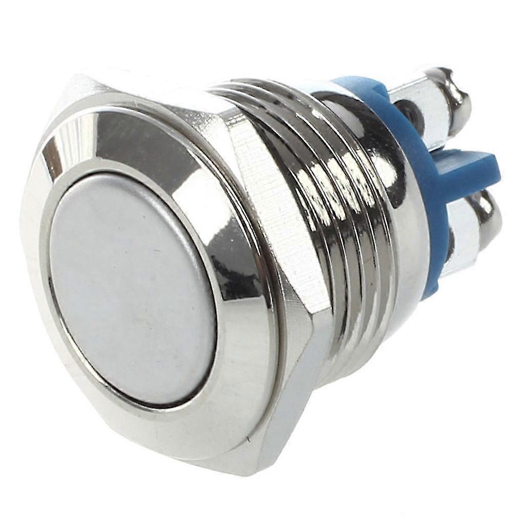 16mm Flush Mounted Momentary Spst Stainless Round Push Button Switch