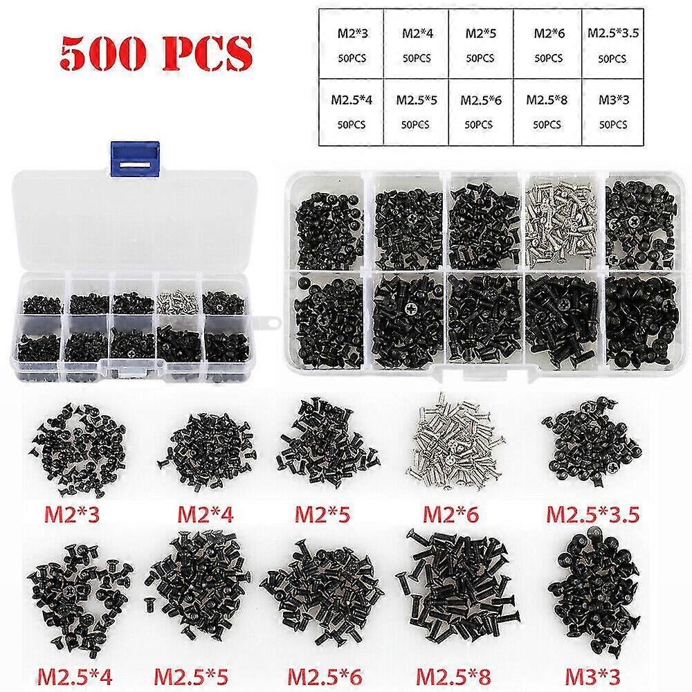 500pcs Laptop Notebook Computer Screw Kit Set Fit For Ibm Hp Dell Lenovo Samsung