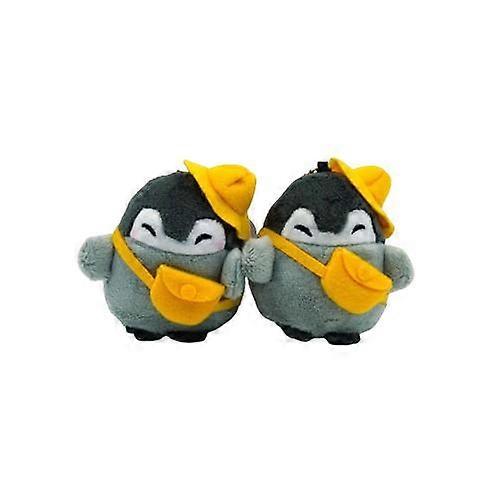 ポジティブエネルギーイエロークロスボディバッグペンギンぬいぐるみ人形キーホルダー人形ペンダント12個