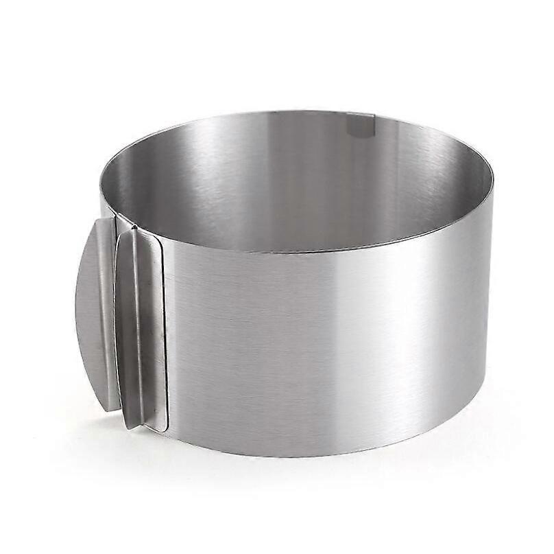 Adjustable cake ring - stainless steel - clips for fixing - robust springform pan, ideal for cake creations, matt silver