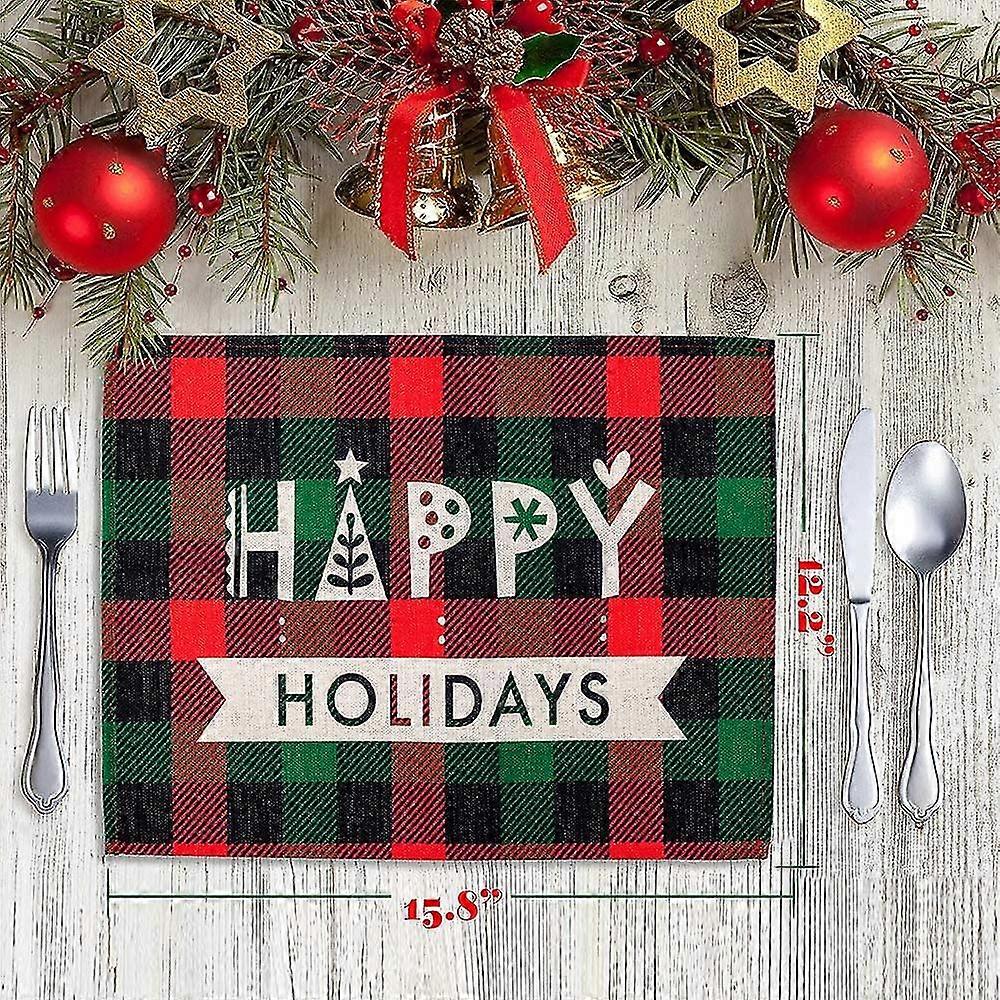 Cotton & Burlap Buffalo Check Placemats