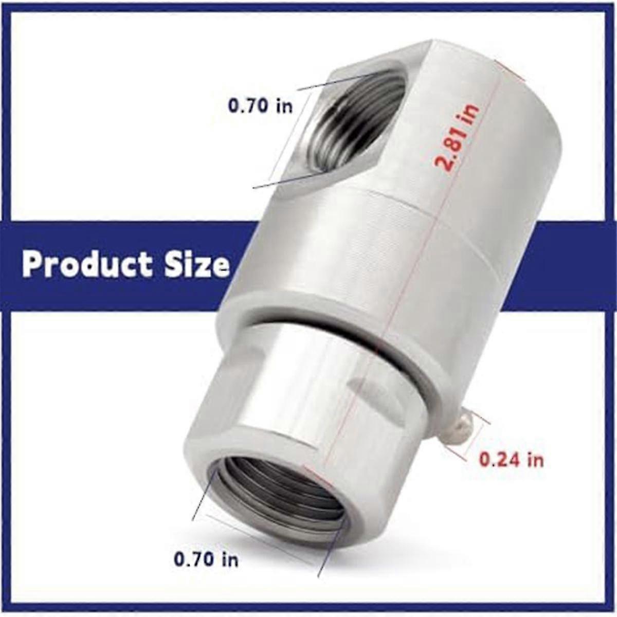 Sudemota Schlauchaufroller-Drehgelenk 1/2" – 5000 PSI, Vernickelter Stahl, Mit Schmiernippel – 90° Drehbar, Für Luft & Wasser – Langlebig & Leckagefrei