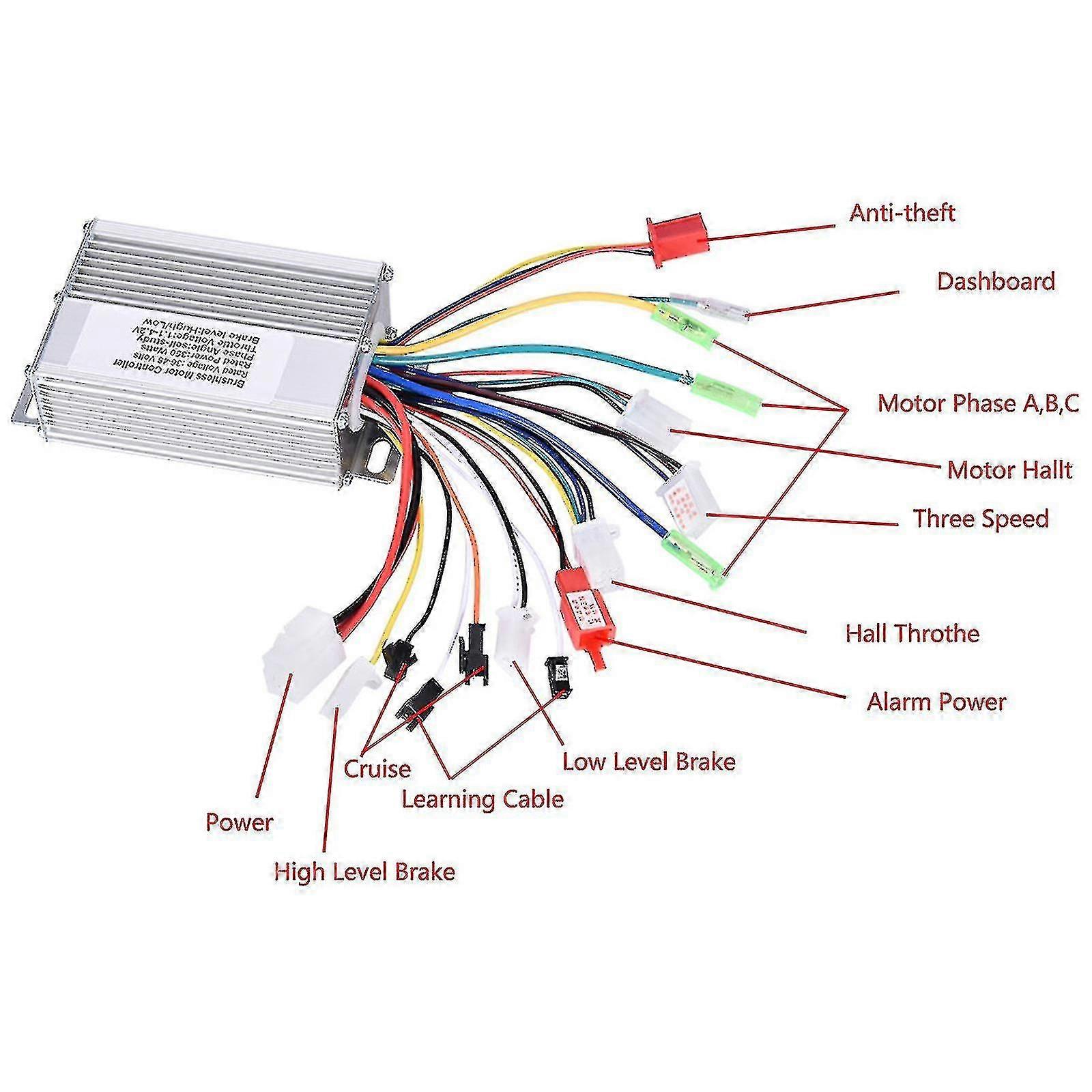 36v / 48v 350w elektrický E-bike Scooter Brushless Dc Motor Speed Controller