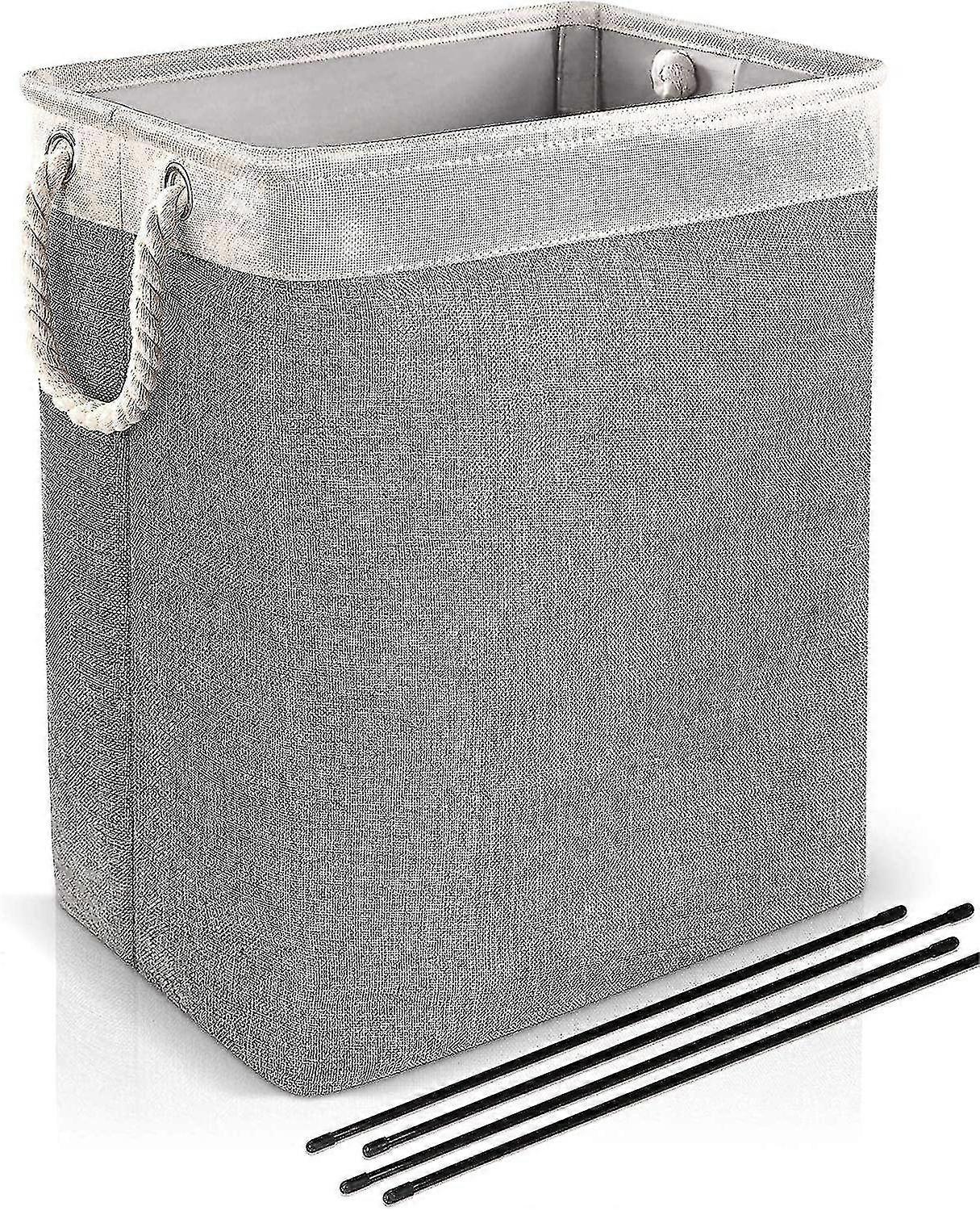 Laundry Hamper With Handles, Collapsible Laundry Hamper Laundry Hamper Built-in Lining With Rope Handles Brackets Laundry Storage Organizer For Bathro