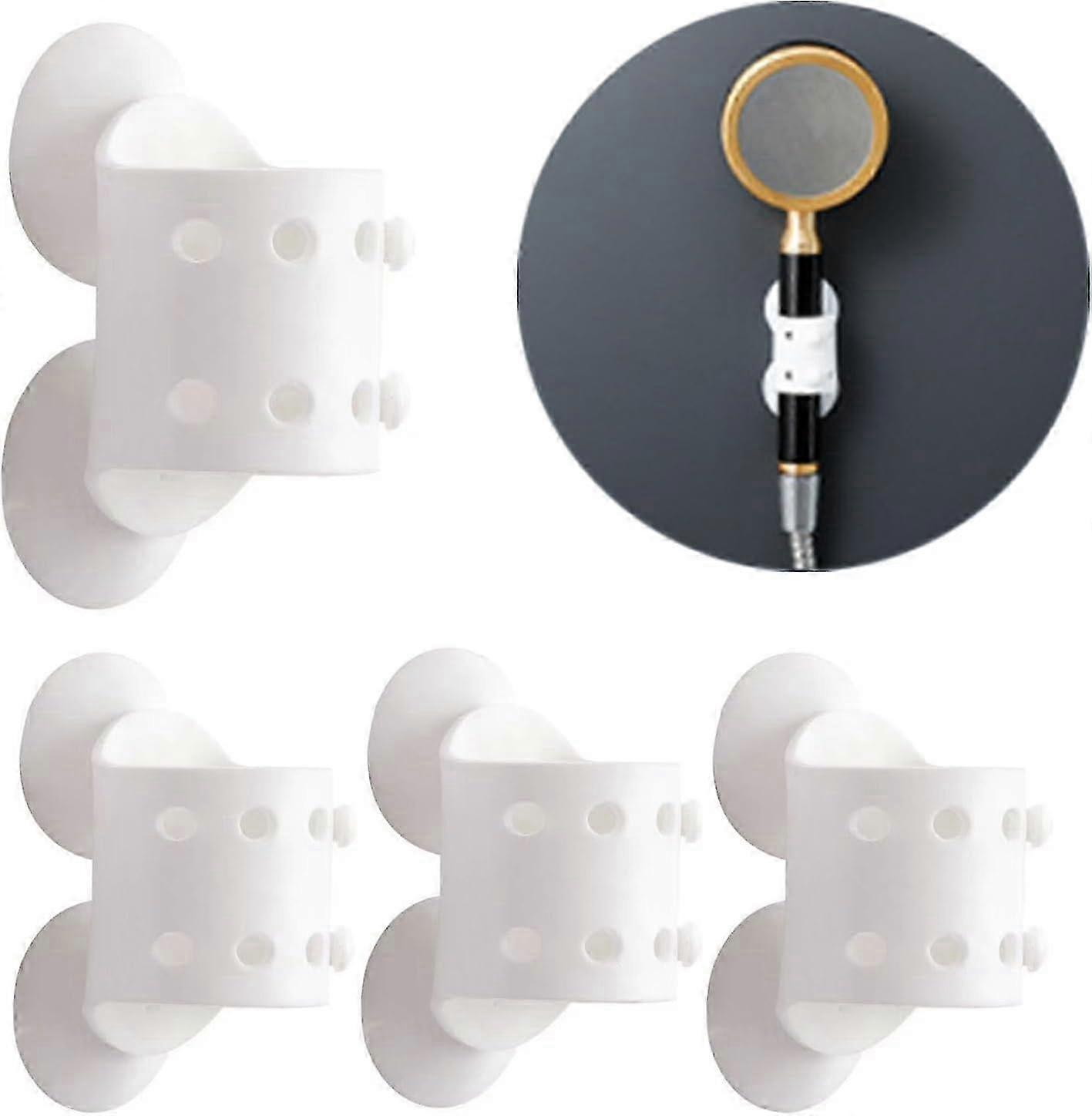 Adjustable Shower Head Holder with Suction Cups, Relocatable Wall Mount