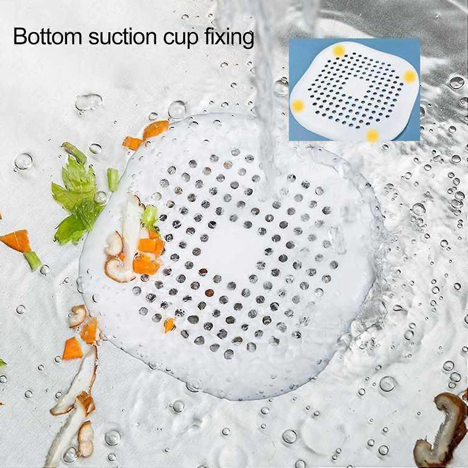 Sink Strainer with Suction Cups Anti-slip Even Mesh Smooth Water Flow Prevents Hair Clogging