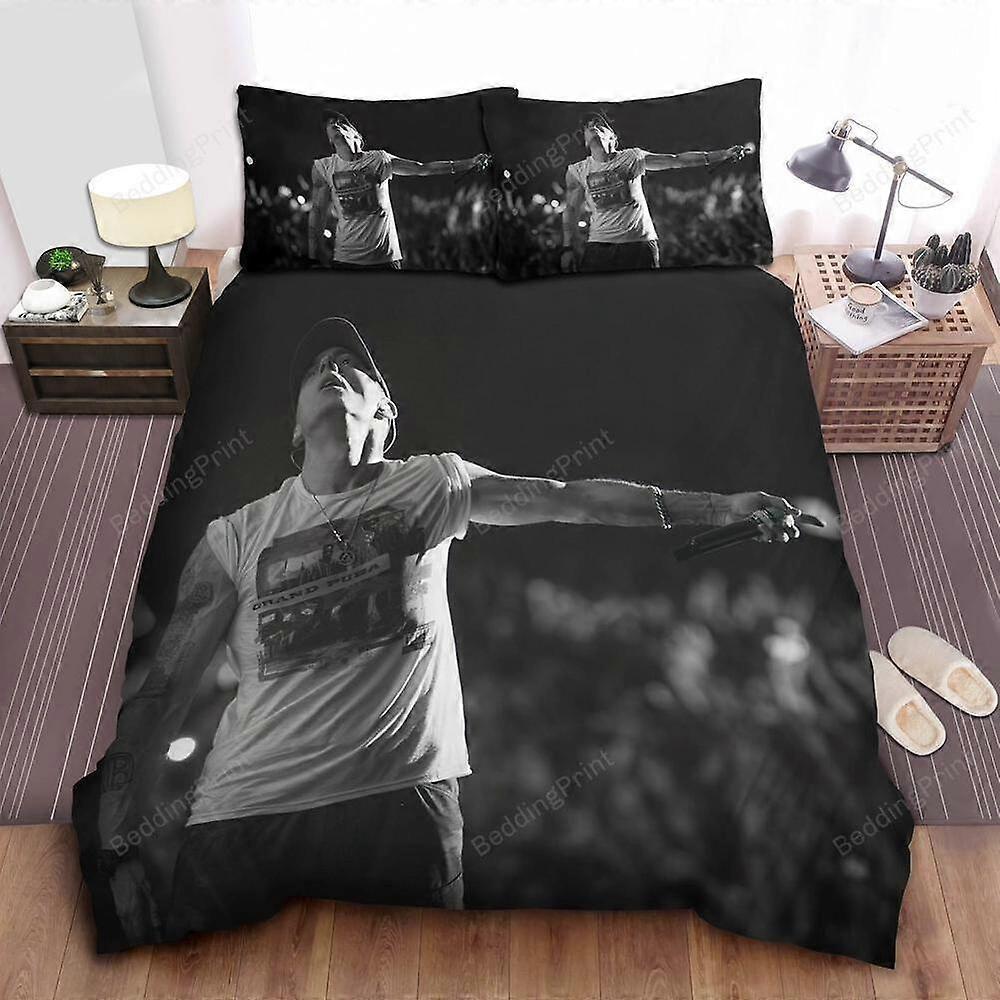 v2270 ملاءات سرير إيمينيم أداء على خشبة المسرح لحاف لحاف طقم أغطية سرير دوناطقم مفروشات من 3 قطع (1 غطاء لحاف + 2 وسادة) كن