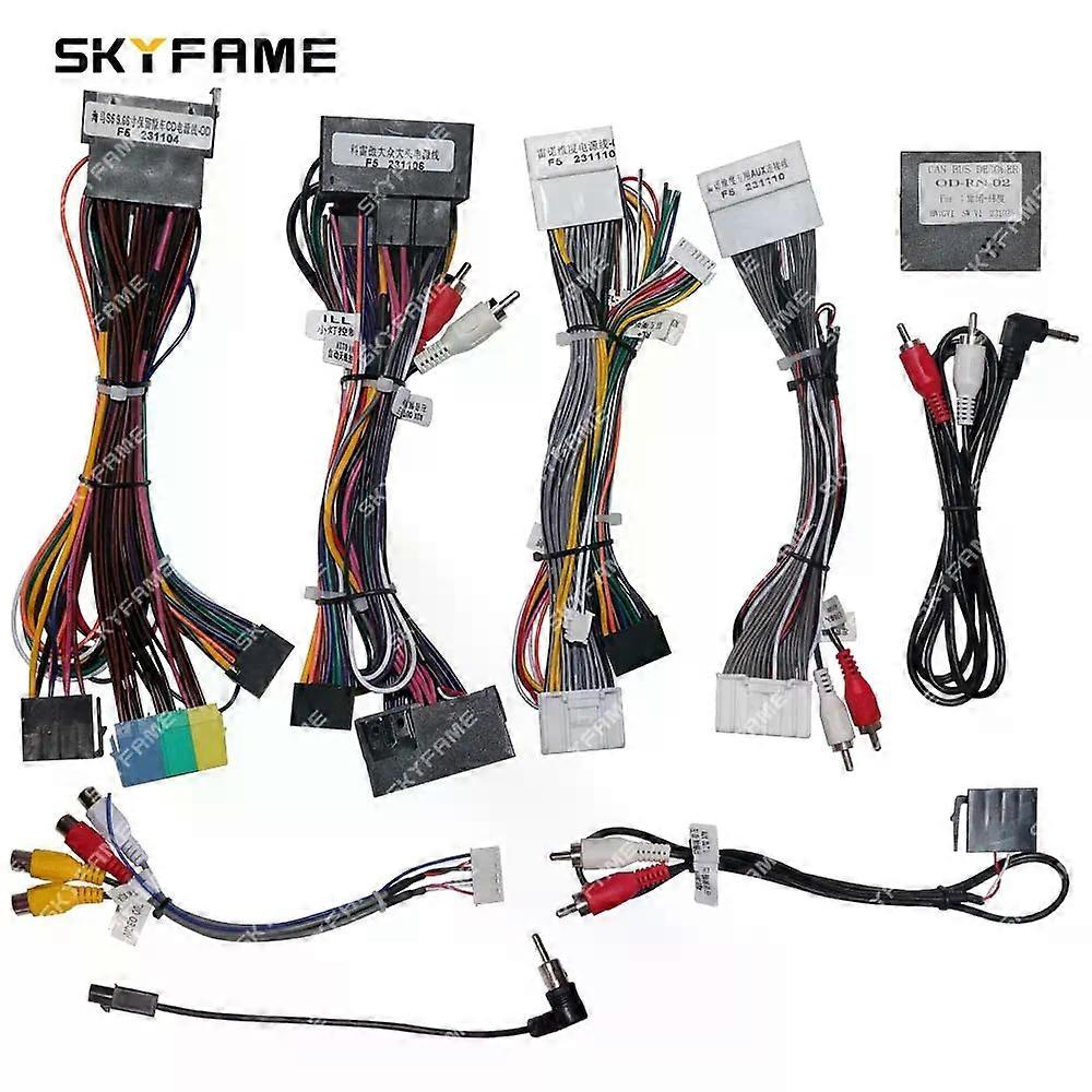 Applies to Car 16pin Wiring Harness Adapter Canbus Box Decoder Android Radio Power Cable For Renault Latitude Laguna 3 OD-RN-02