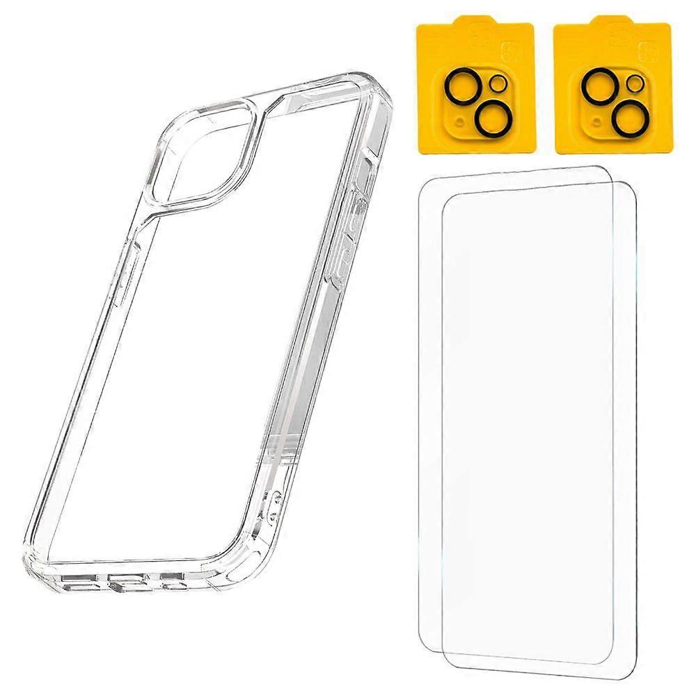 Phone Case Film Combo Set High Translucency Screen Lens Film Shockproof Anti-scratch Protective Phone Case Kit Compatible Iphone15 Series