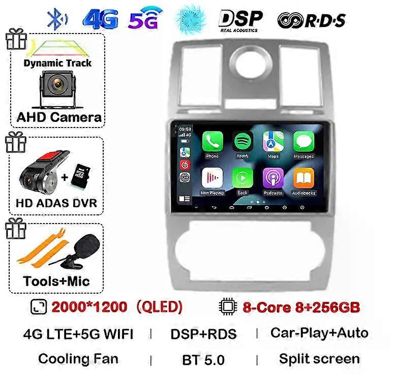 Android13 Carplay Auto Wifi+4g Car Radio For Chrysler Aspen 300c 2004 2005 2006 2007 2008 Multimedia Gps Player Wifi+4g Stereo