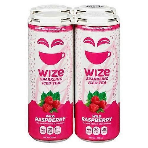 Wize Coffee Leaf Sparkling Iced Tea Wild Raspberry, 4 X 355 Ml (Case Of 6)