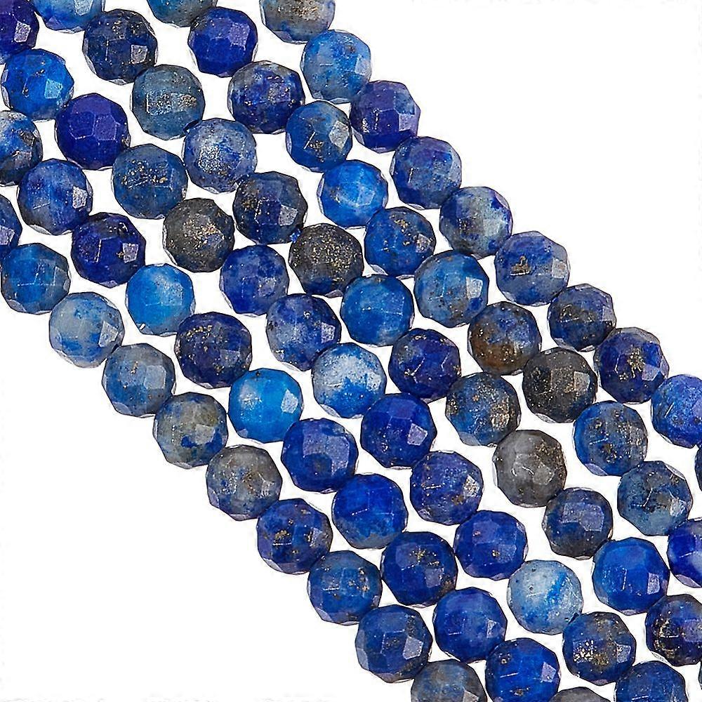 2 Strands Natural Lapis Lazuli Beads Strands Faceted Round 2mm Hole: 0.5mm about 185~200pcs/strands 15.4 inch