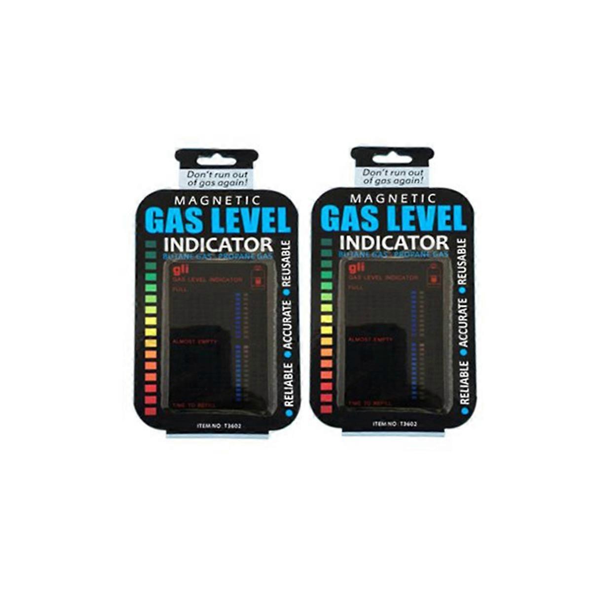 2pcs Practical Propane Fuel Gas Tank Level Indicator Magnetic Gauge Caravan Bottle Temperature Measuring Stick